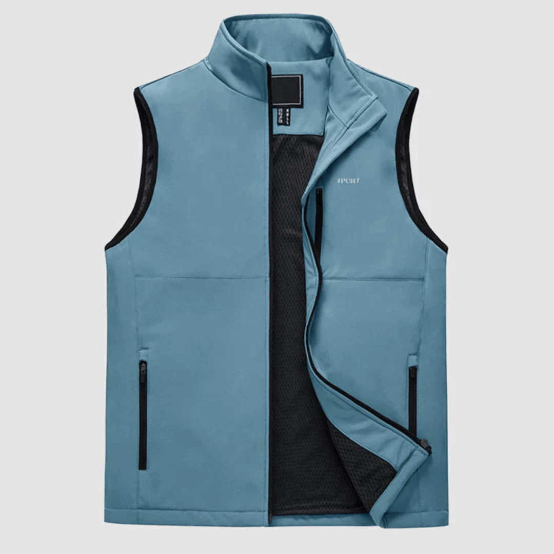 Gilet Imperméable Sans Manches Pour Hommes | Fermeture À Glissière