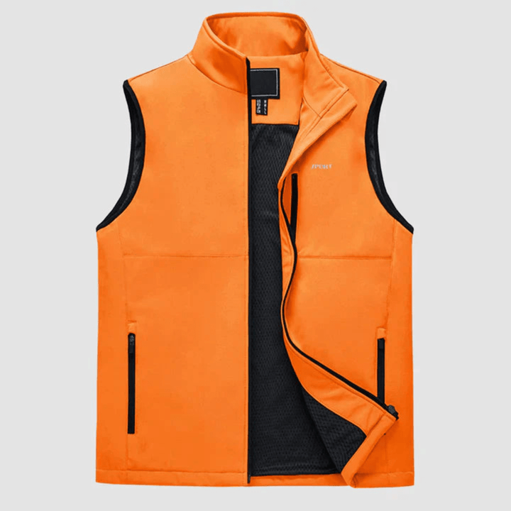 Gilet Imperméable Sans Manches Pour Hommes | Fermeture À Glissière