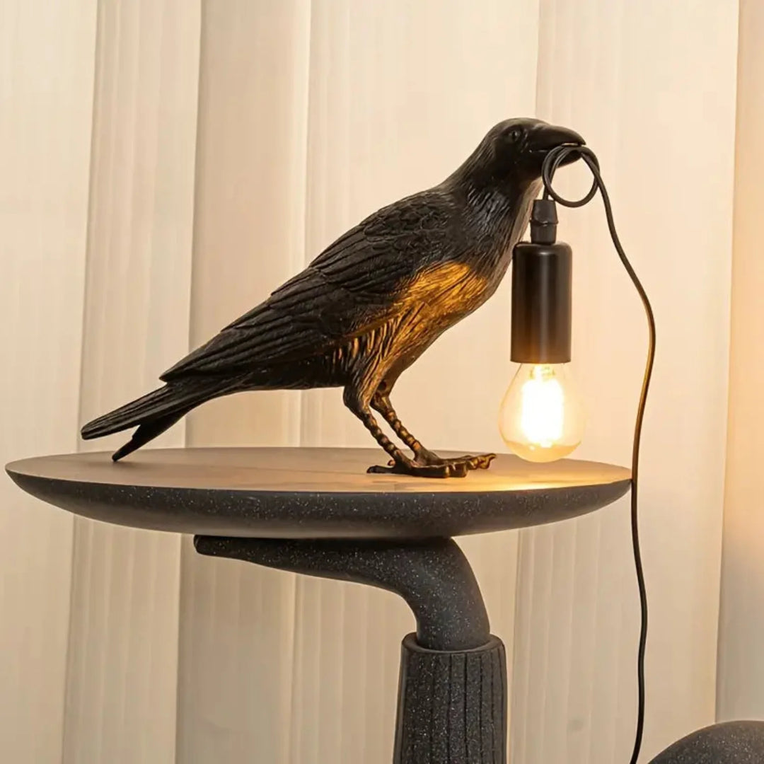 Lampe Oiseau Noire Vintage Moderne