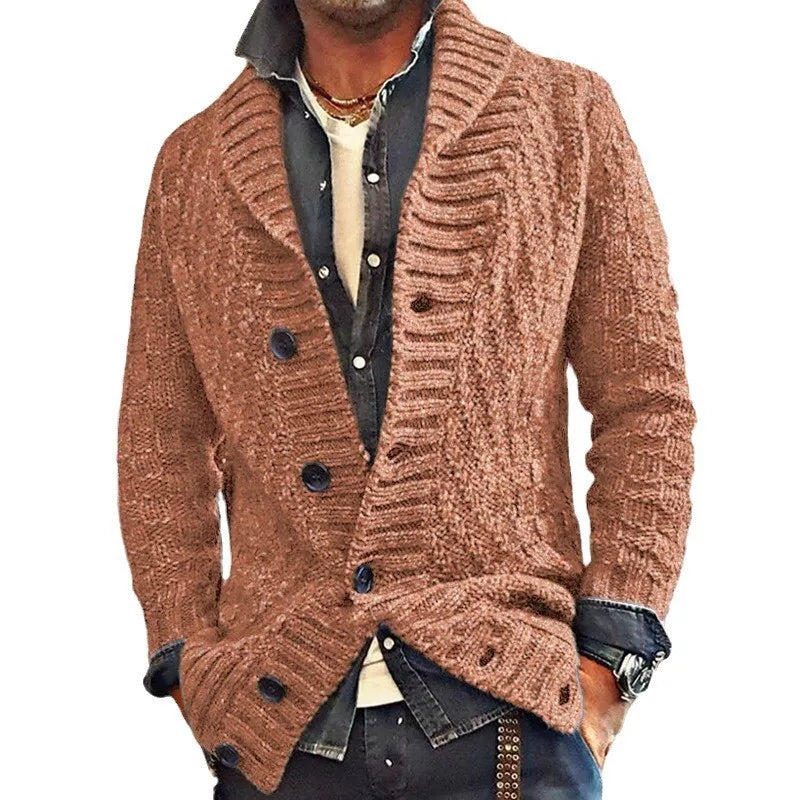 Odin | Homme Tricoté Cardigan | Bouton en bas